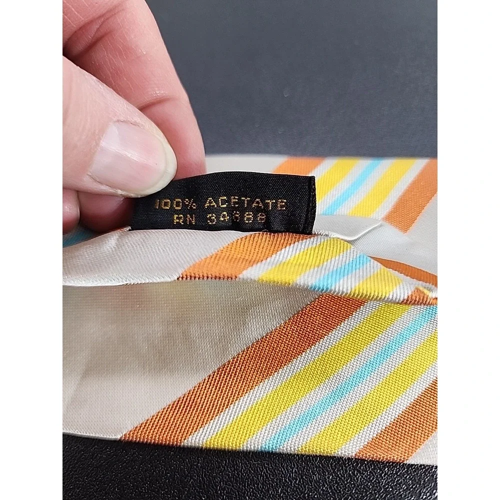 Vintage RHODIA  Boys clip neck tie Geometric ‎ Classic Italy
